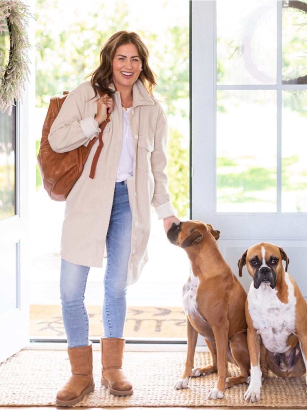 Jackson Rowe x Jillian Harris Light Cream Utility Shacket